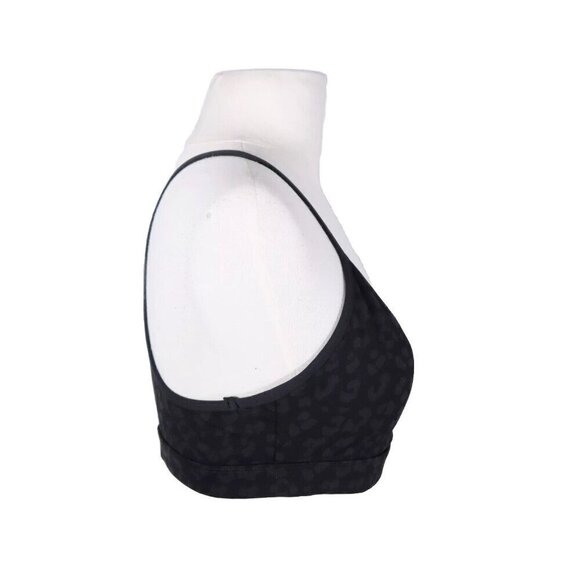 Ryderwear Women's Medium Black Hybrid Sports Bra Racerback Leopard Print Top NWT - Picture 3 of 5